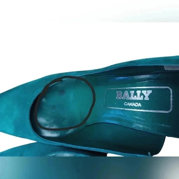 Bally High Heels Green Leather  Shoes Size 37 - Picture 9 of 9